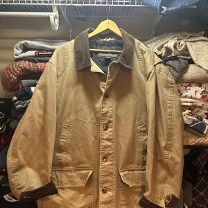 Eddie Bauer Insulated Barn Chore Coat Jacket Mens Size XXL Khaki Brown